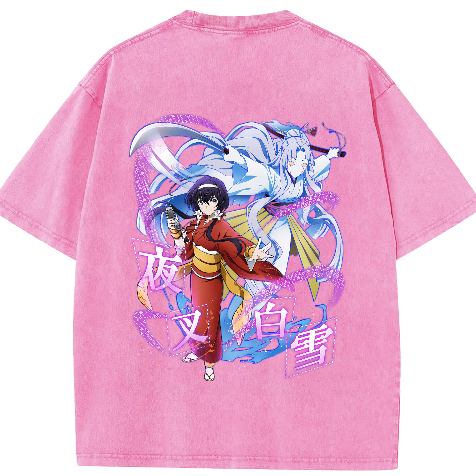 （画像用） 文豪ストレイドッグス Bungo Stray Dogs 綿100% ヴィンテージ風 半袖Tシャツ（背面プリント）
